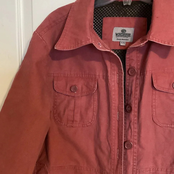 Windriver Classic Outerwear Women's Red Denim Jean Jacket Size XL Pockets - Picture 3 of 16